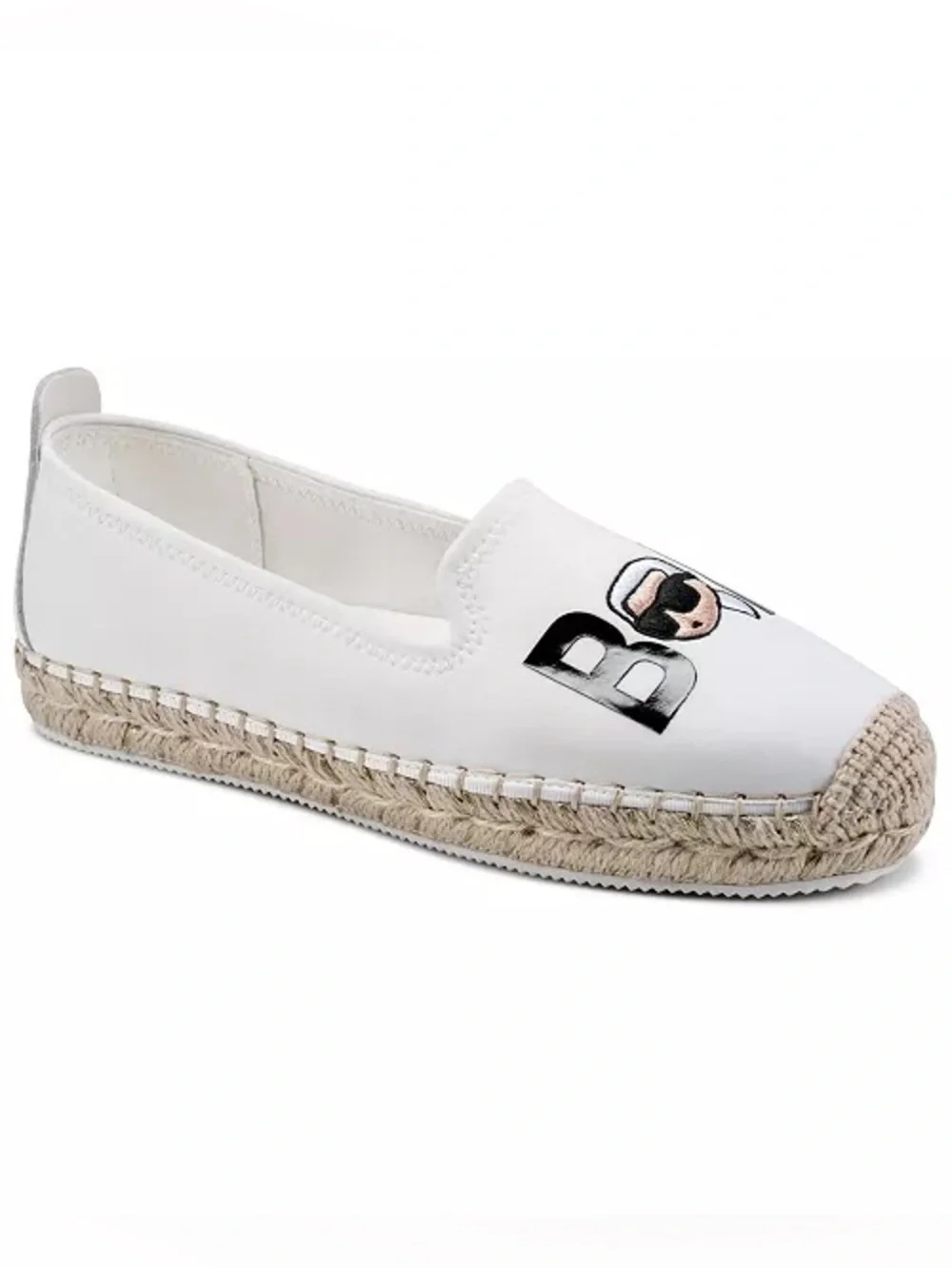 Karl Lagerfeld Women's Michaela Bonjour Slip-On Espadrilles Flats